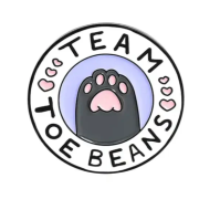 Team Toe Beans Pin Badge For Cat Lovers